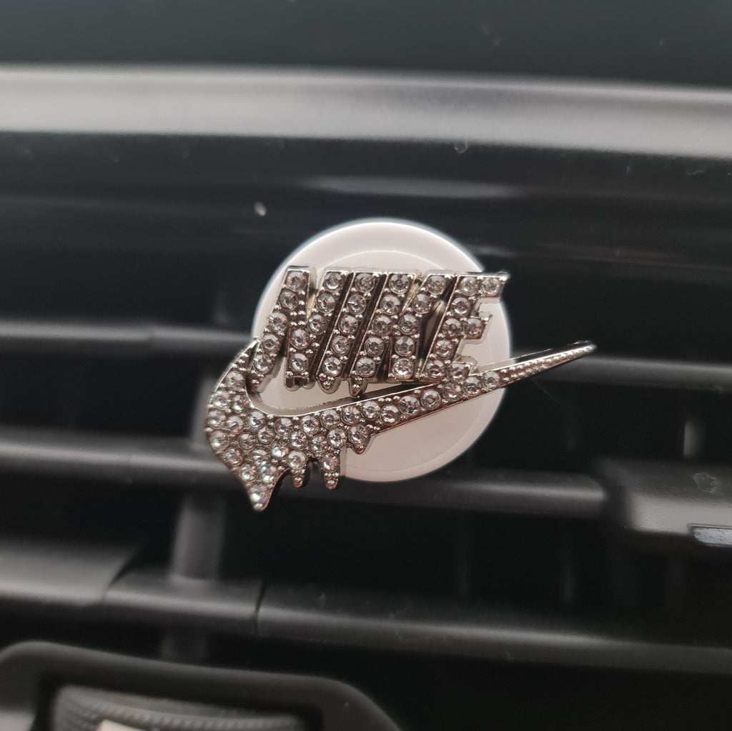 Nike Swoosh Silver Clip In Car Air Freshener