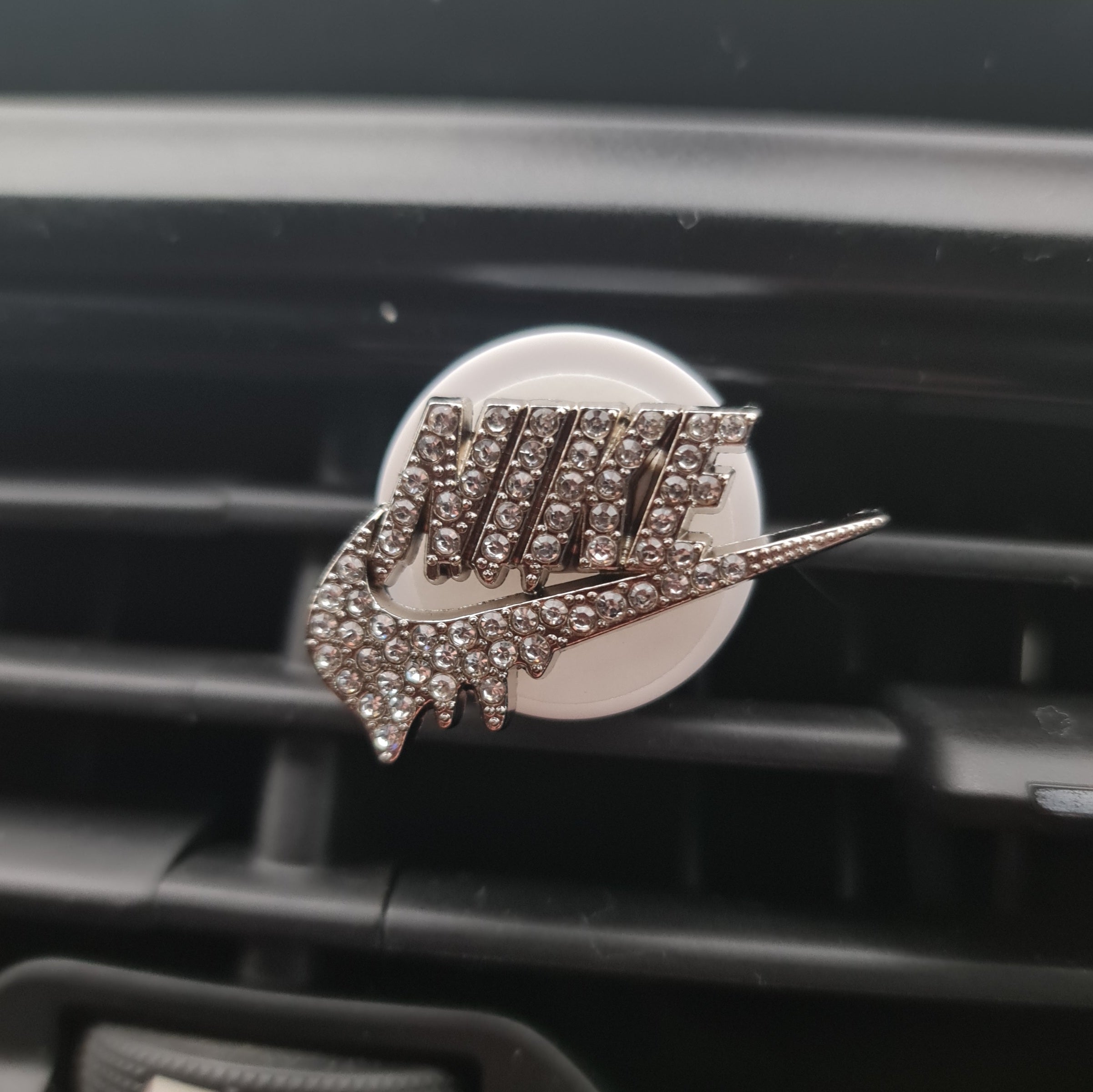 Nike Swoosh Silver Clip In Car Air Freshener