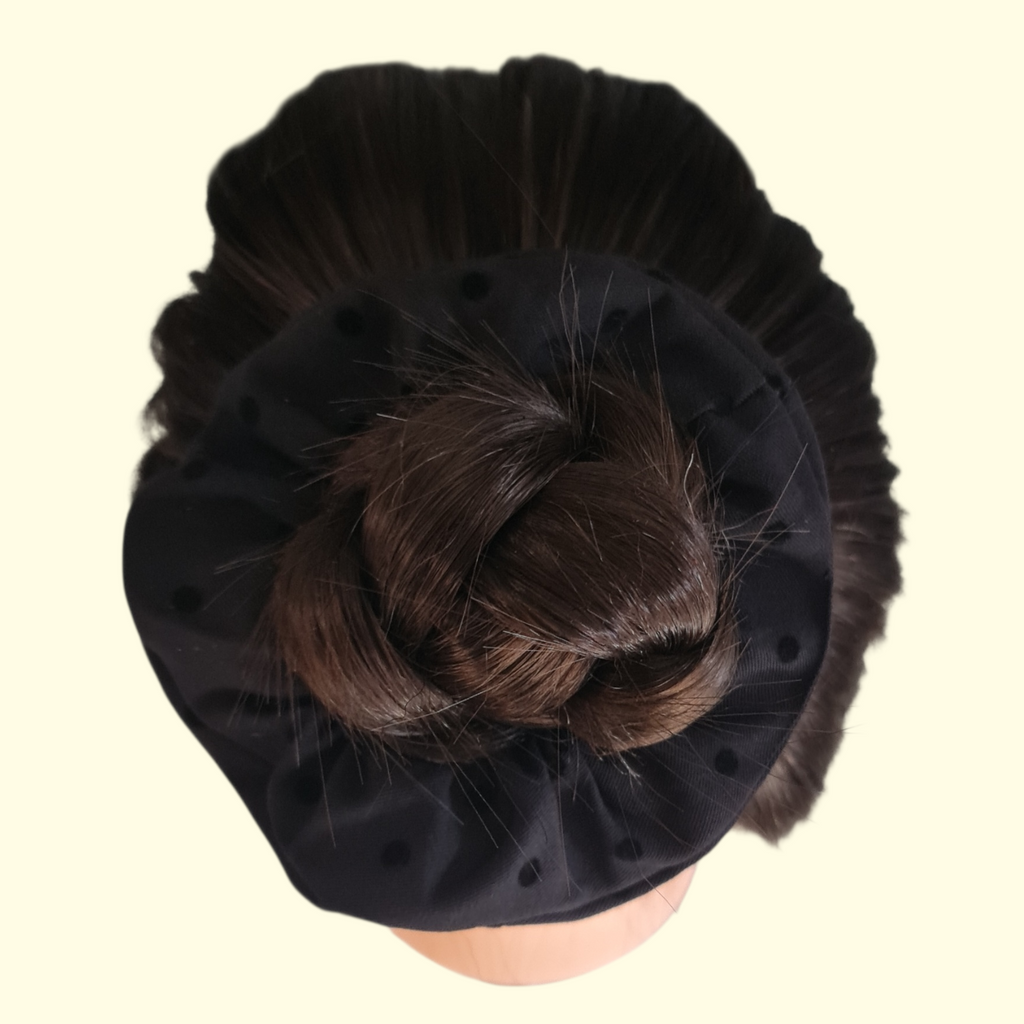 Black Spot Hair Scrunchie
