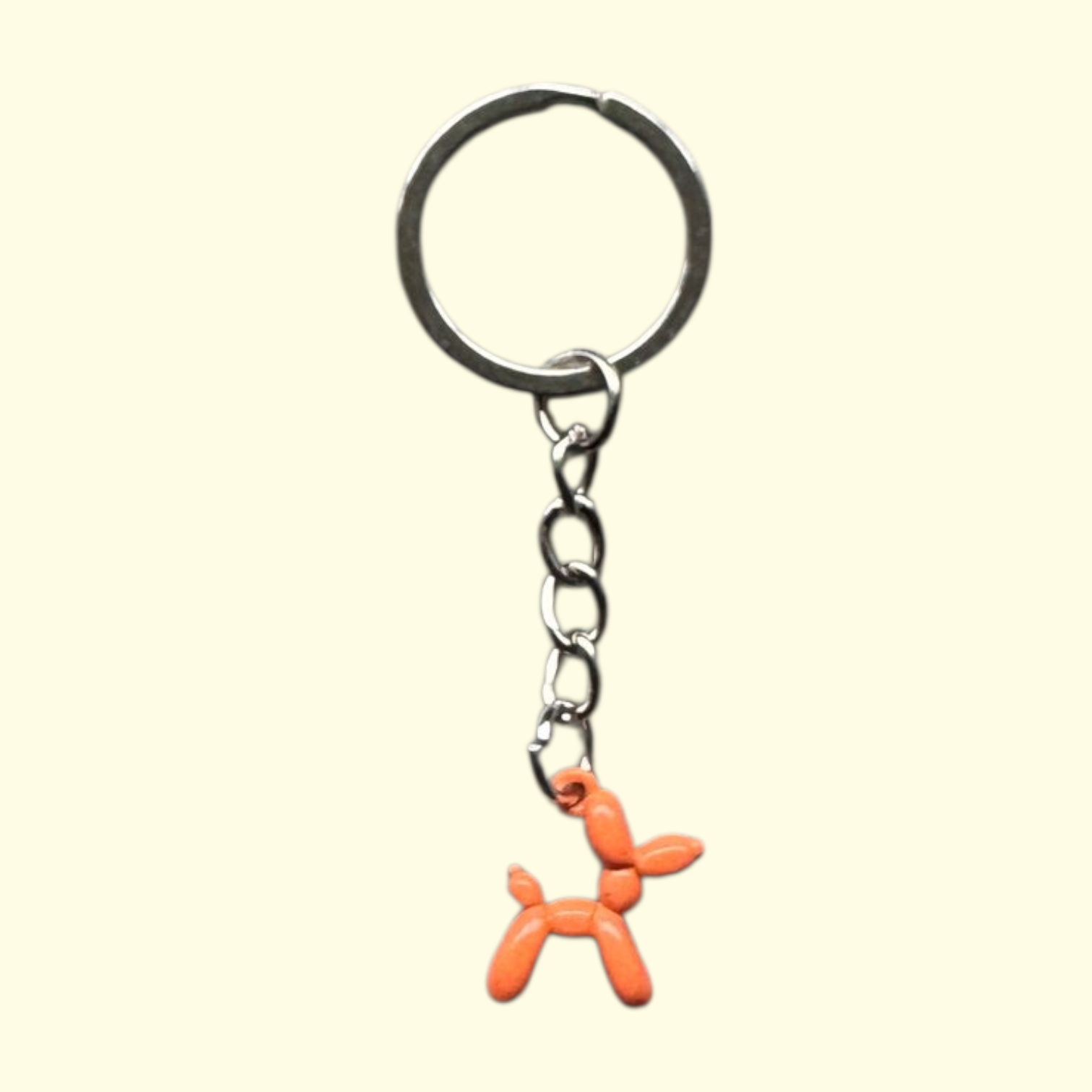 Balloon Dog Orange Keyring