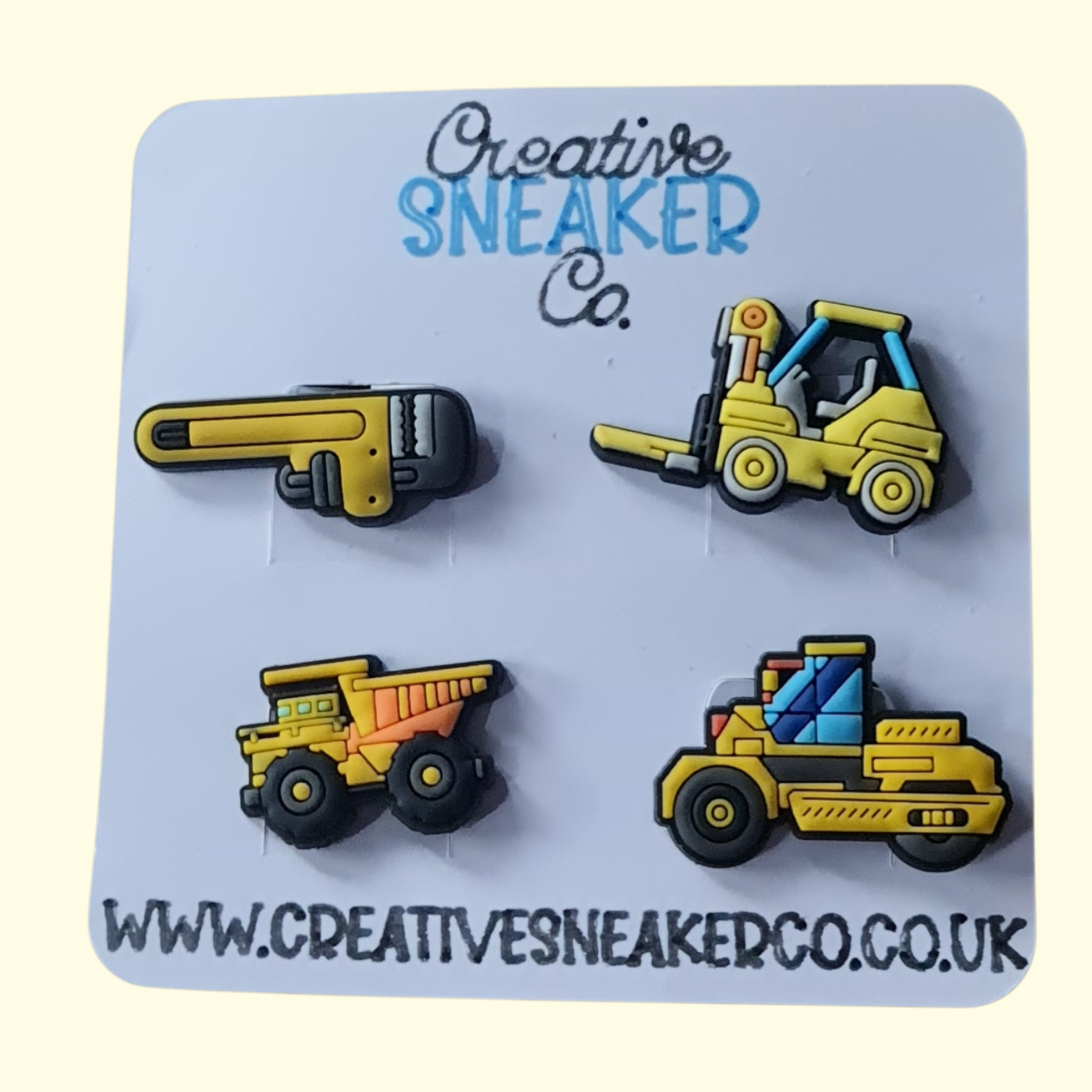 Construction Vehicles Crocs Charms x4