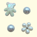 Pearl Teddy Crocs Charms x4