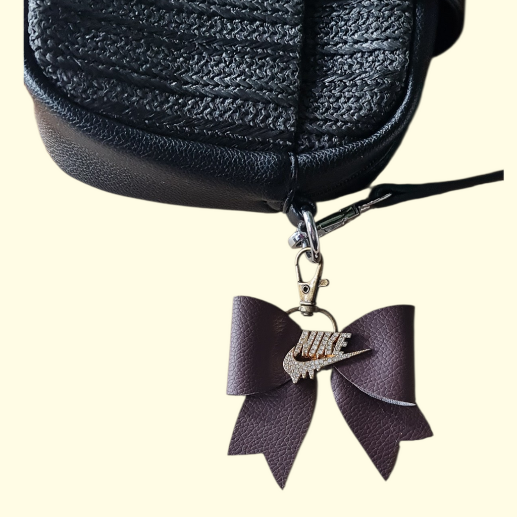 Brown Gold Nike Swoosh Bag Charm