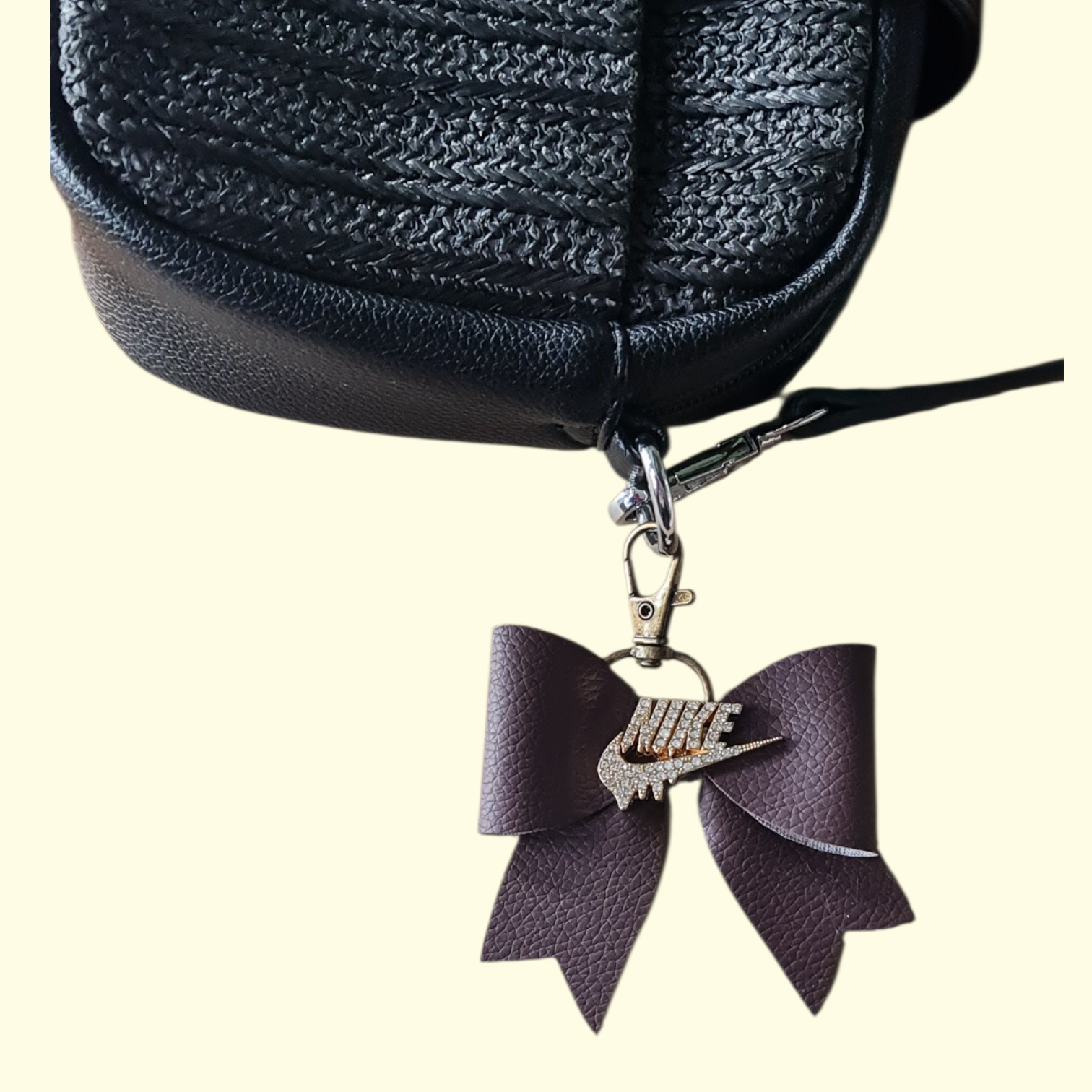 Brown Gold Nike Swoosh Bag Charm