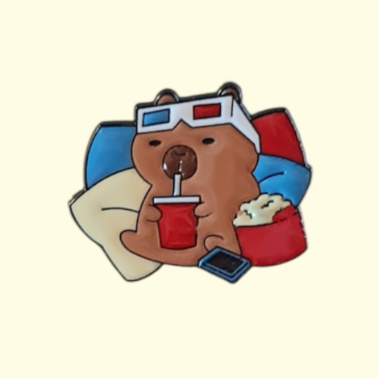 Capybara Cinema Pin Badge