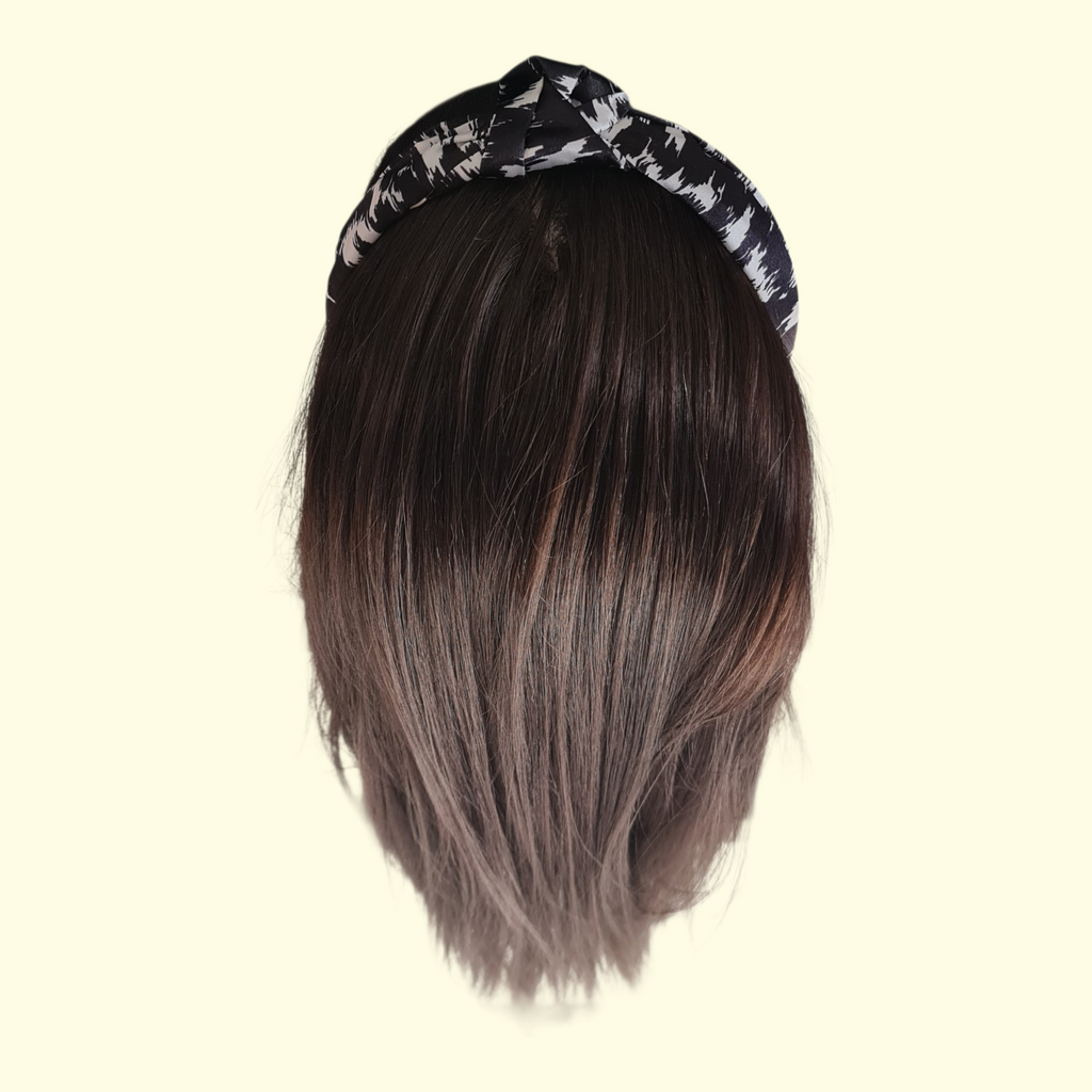 Black and White Knot Headband