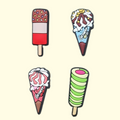 Ice Lolly Crocs Charms x4