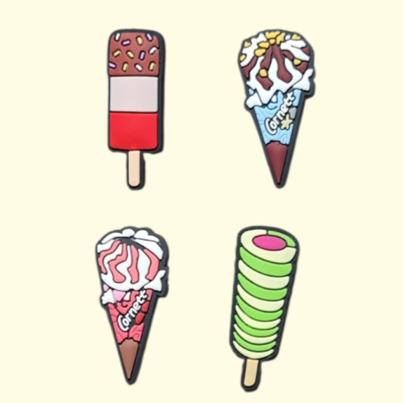 Ice Lolly Crocs Charms x4