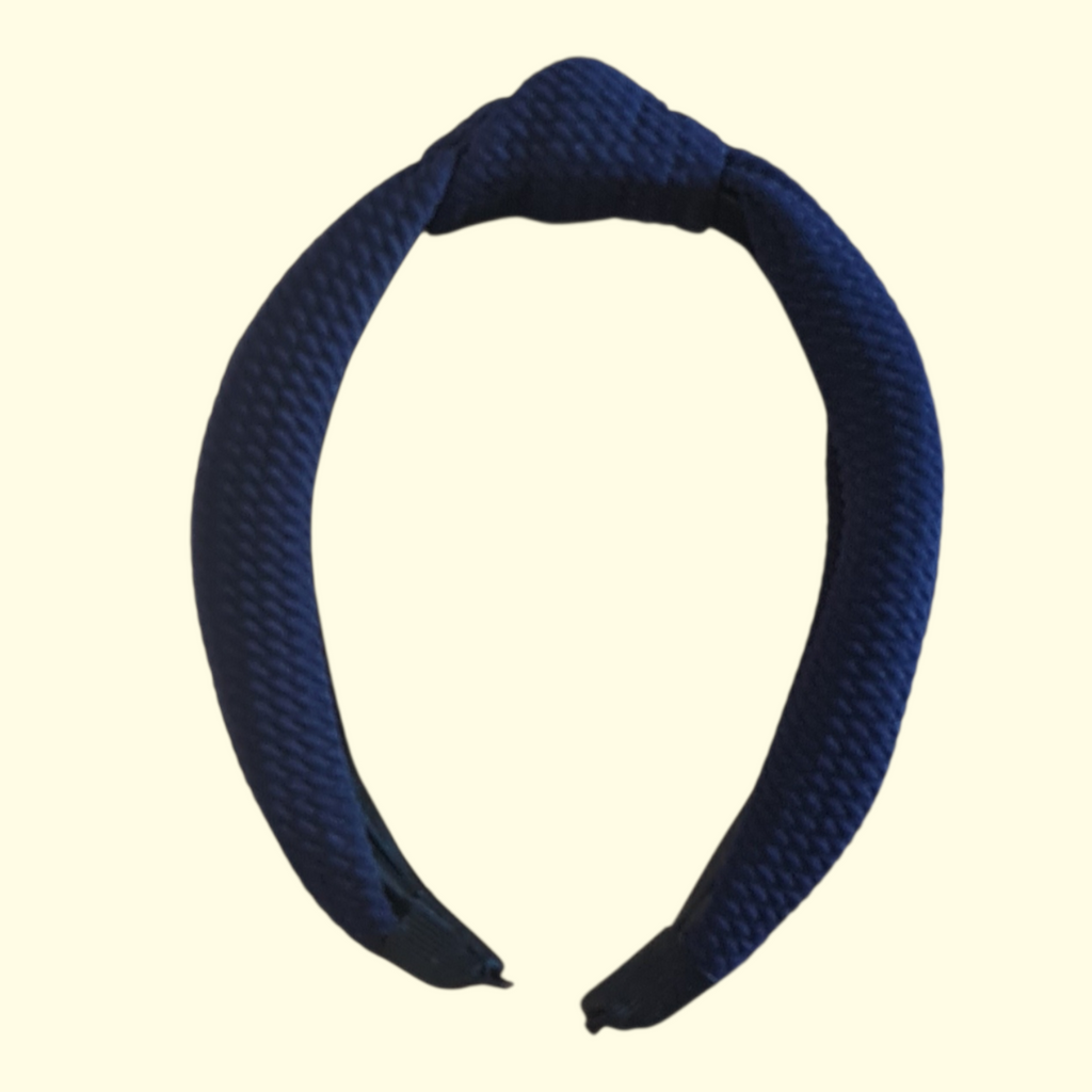 Wide Knot Navy Headband