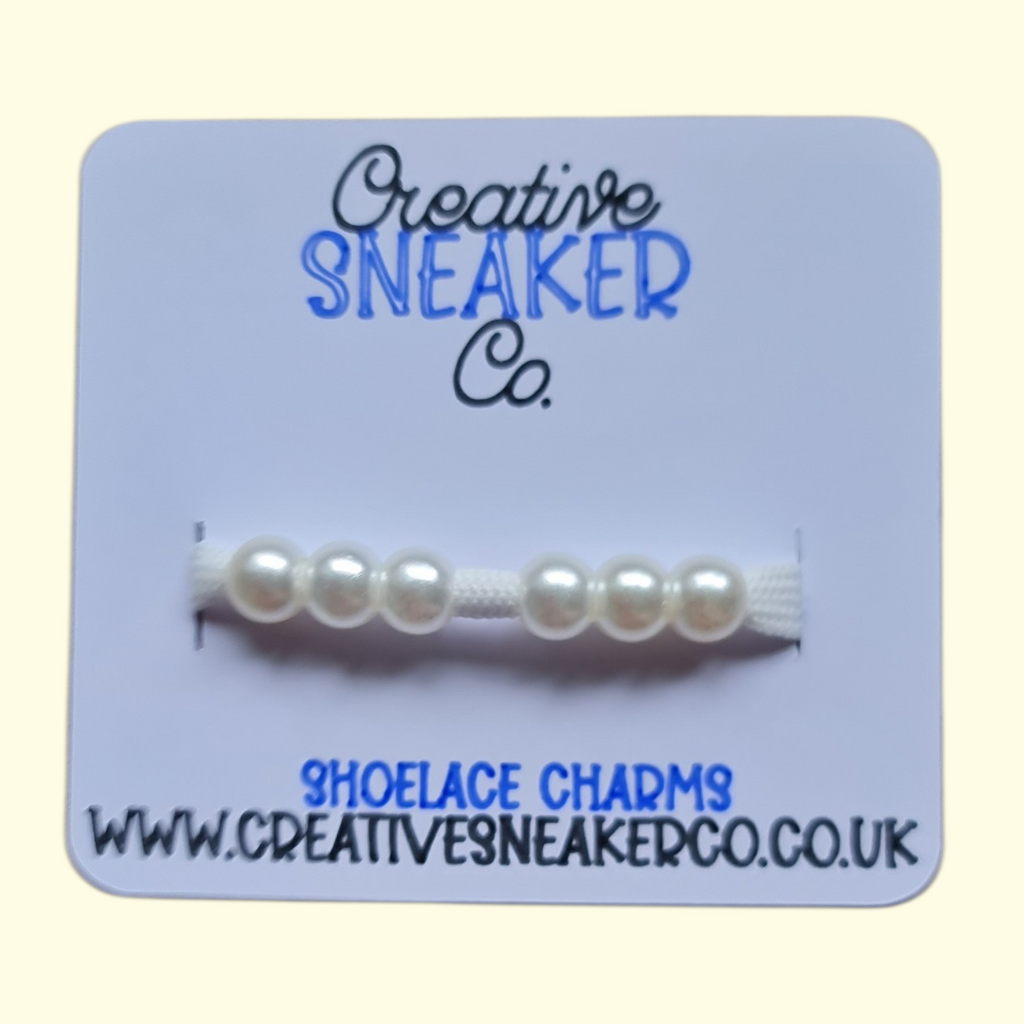 Pearl Ivory Spacer Shoelace Charms