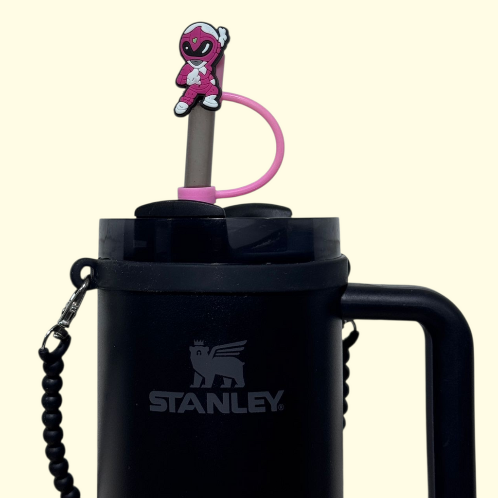 Power Ranger Pink Straw Topper