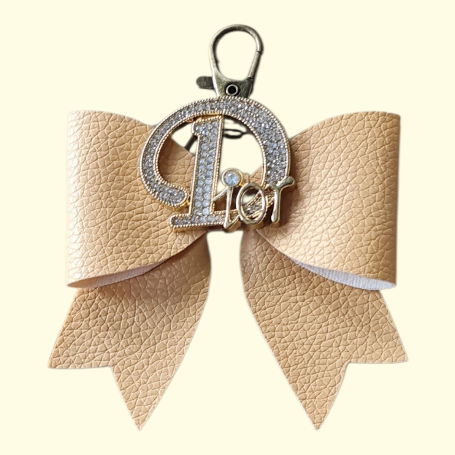Beige Gold Dior Bag Charm