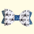 Jumpman Blue Chunky Glitter Hair Bow