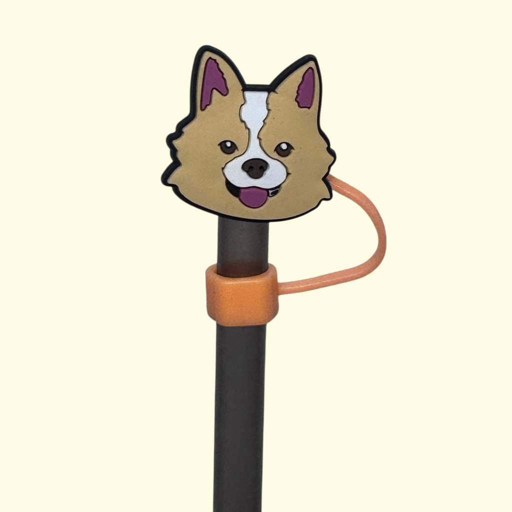 Dog Corgi Straw Topper