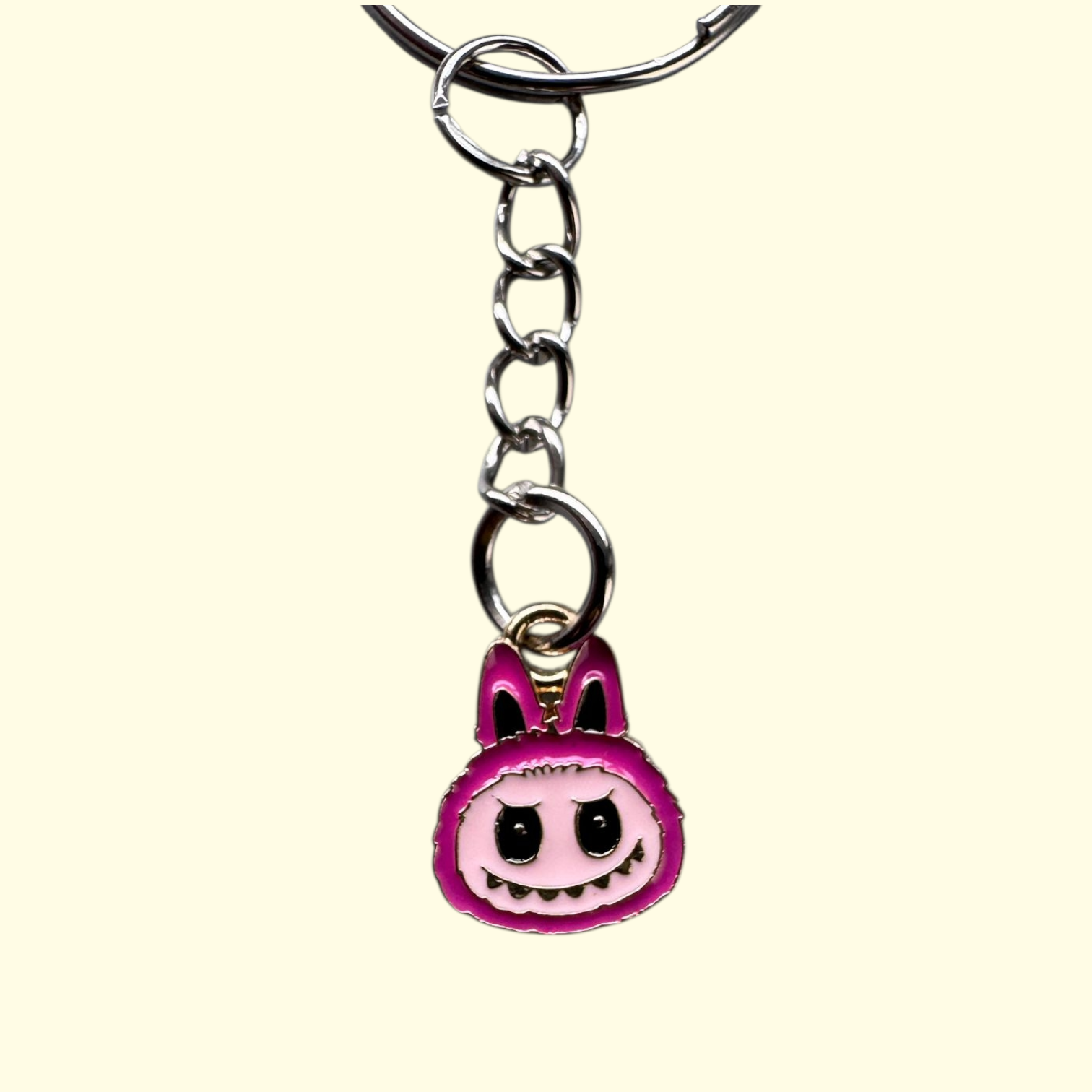 Labubu Face Pink Keyring