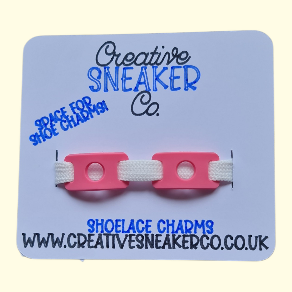 Charm Tag Pink Shoelace Charms