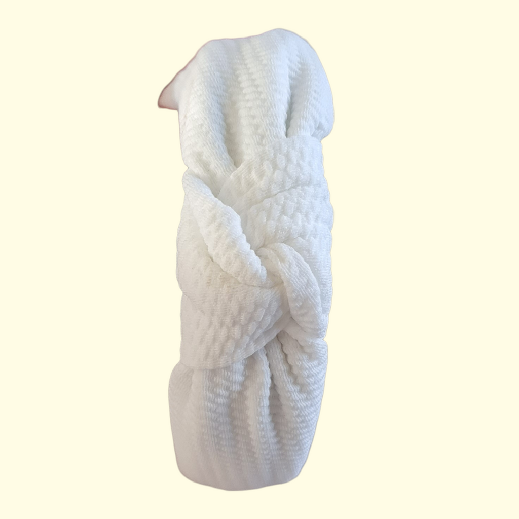Wide Knot White Headband