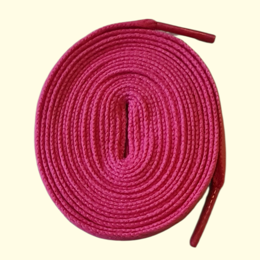 Flat Shoelaces 120cm Bright Pink