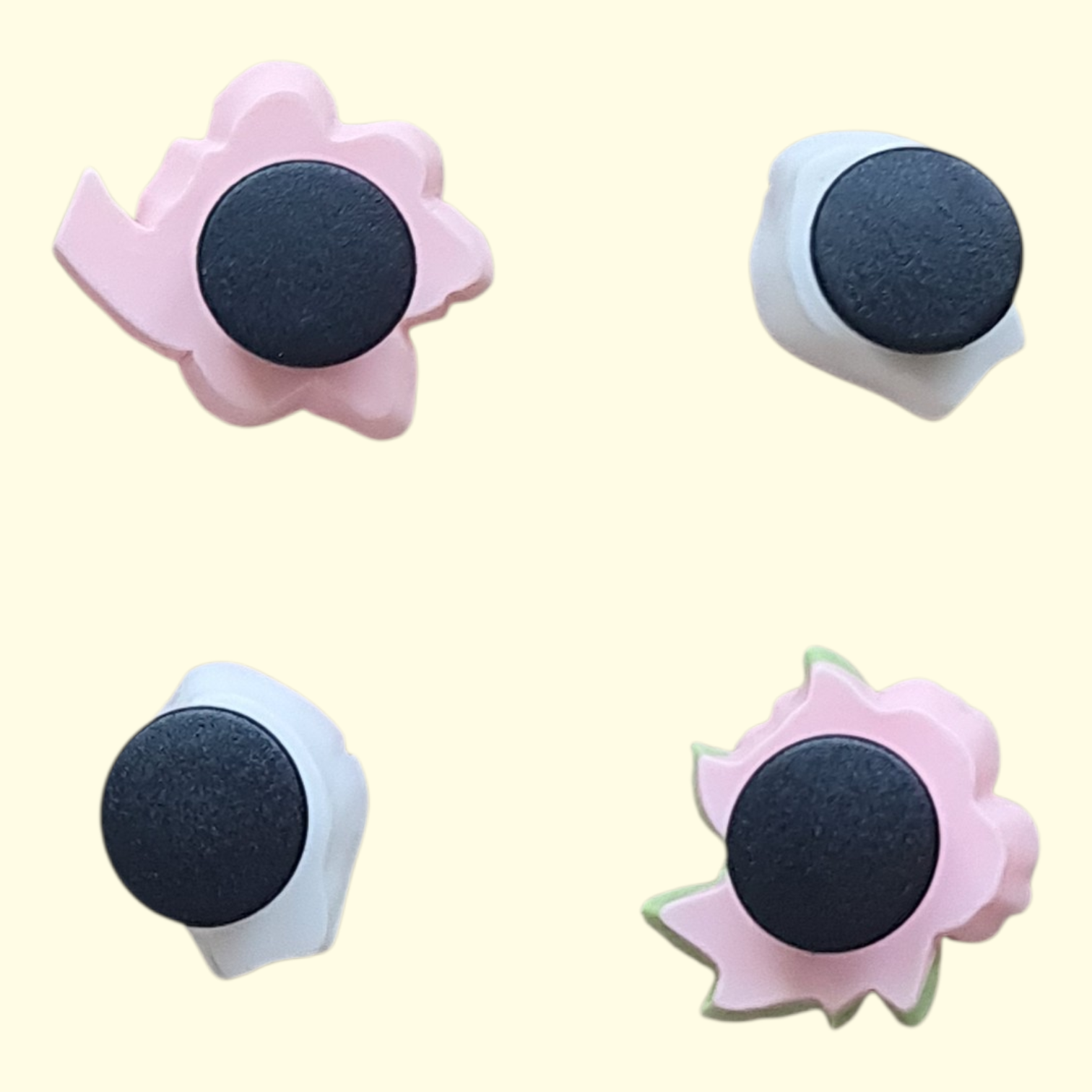 Pink Flower Crocs Charms x4