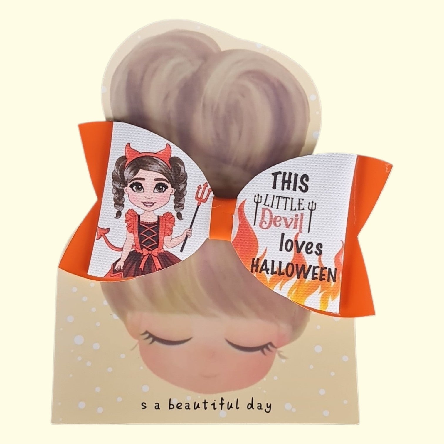 Devil Loves Halloween Standard Hair Bow