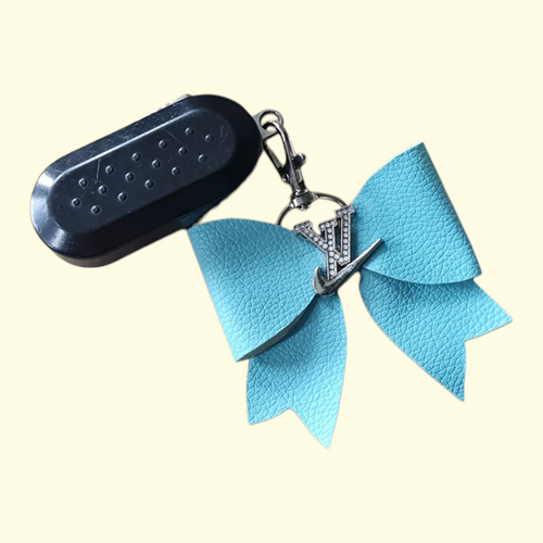 Blue Silver LV Swoosh Bag Charm