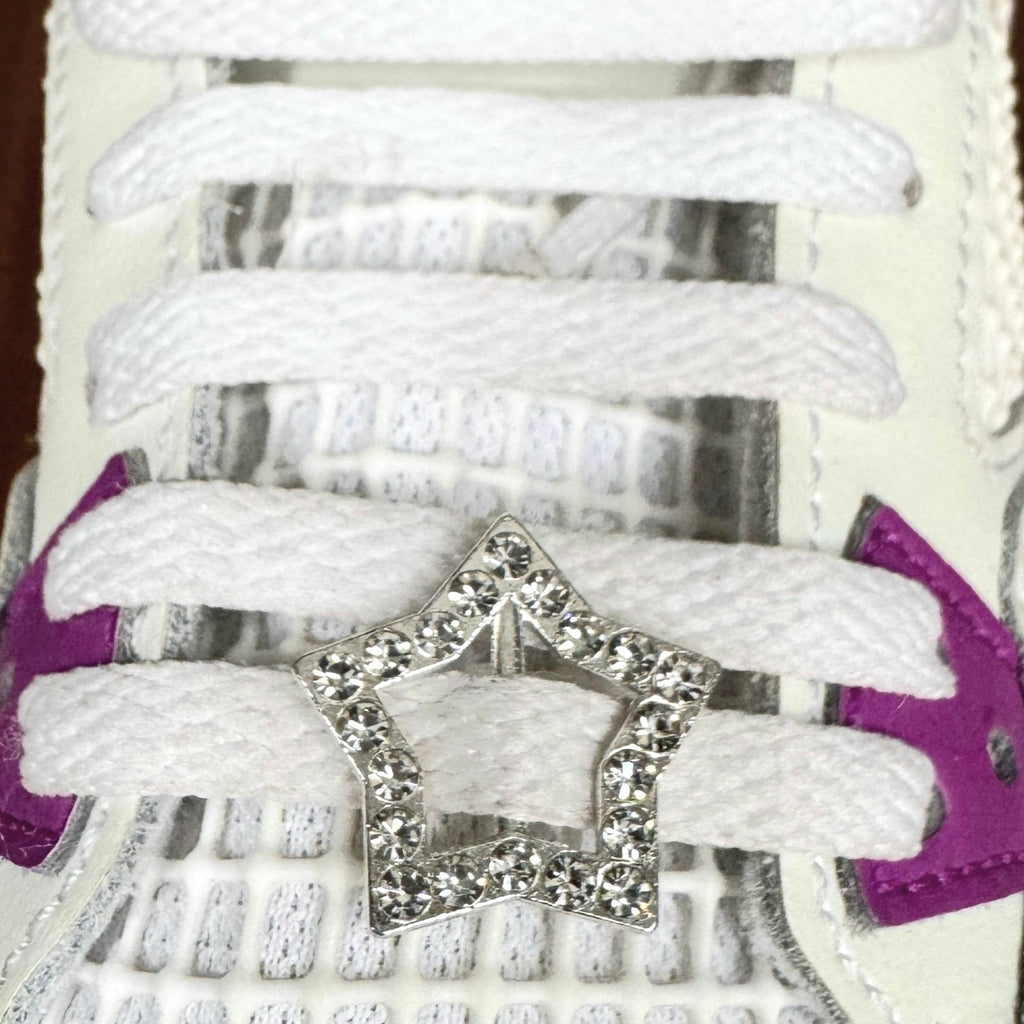 Silver Bling Star Shoelace Charms