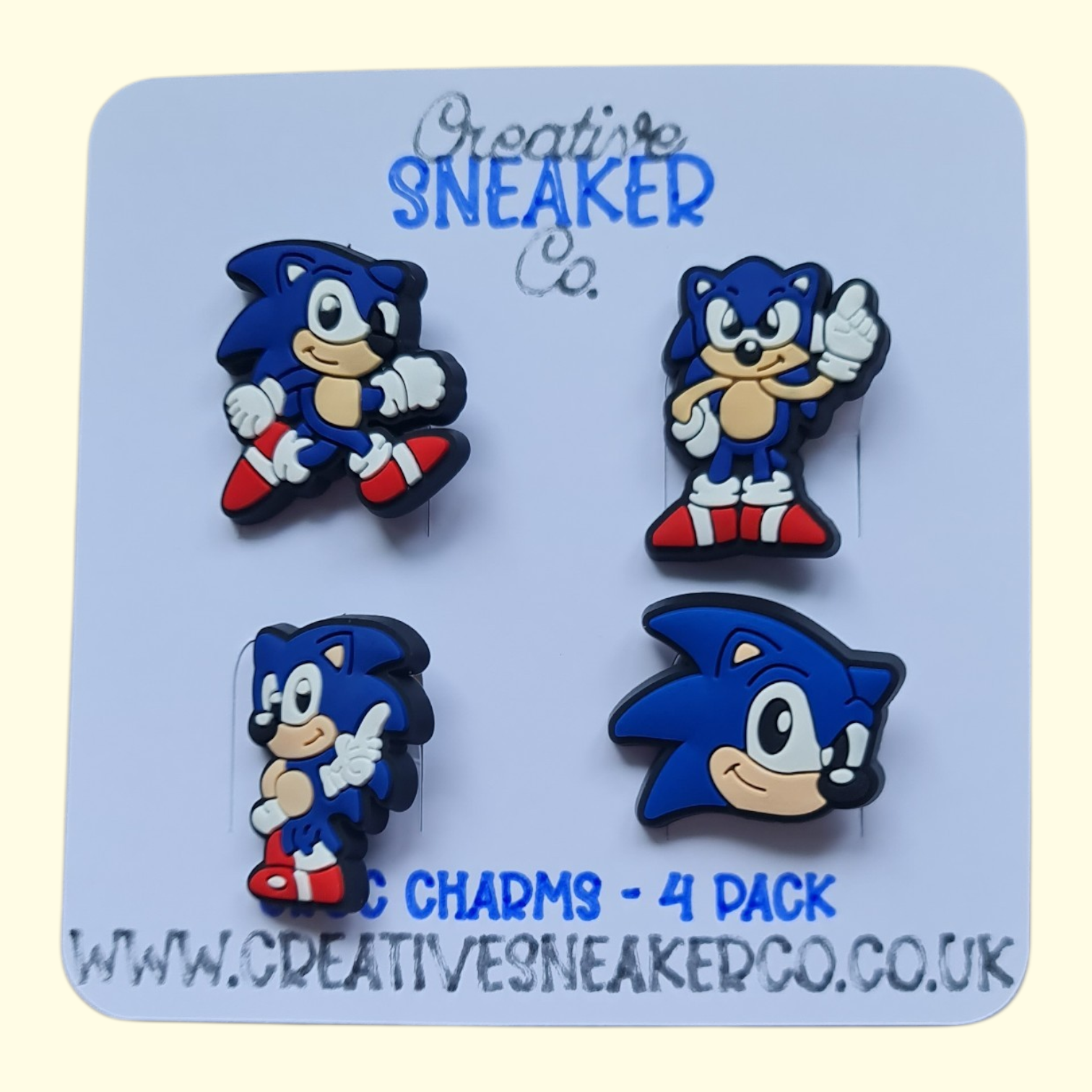 Sonic Crocs Charms x4
