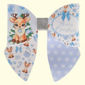 Blue Reindeer Sailor Hair Bow