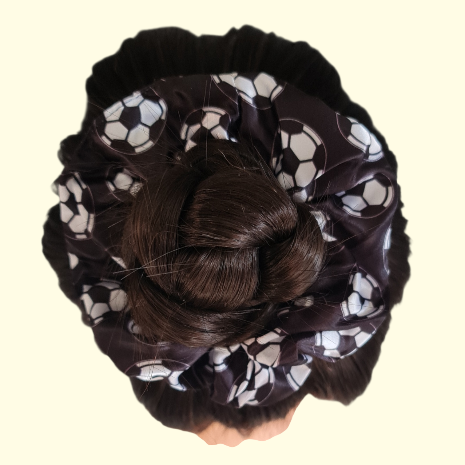Football Black Hair Scrunchie