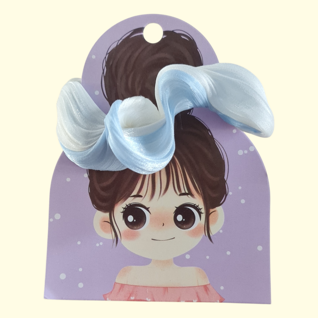 Swirl Blue Hair Scrunchie