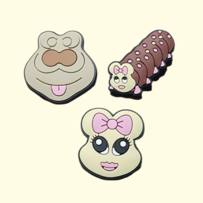 Caterpillar Cake Crocs Charms x3