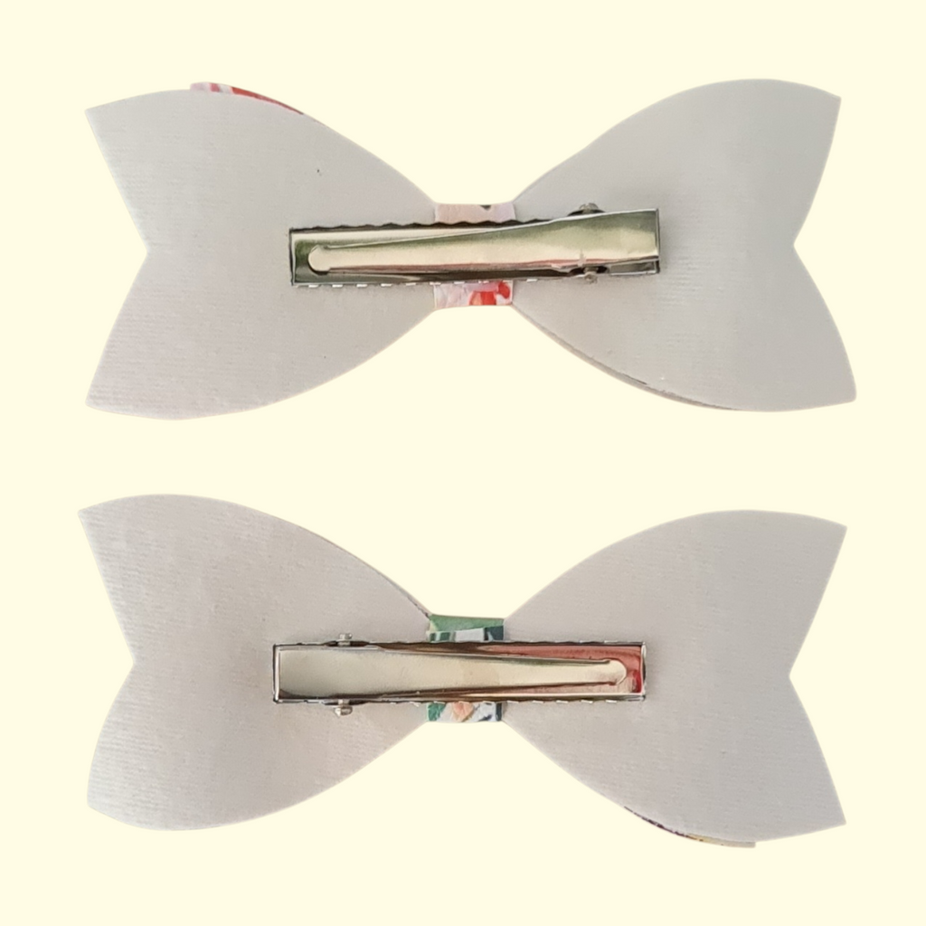 Floral Happy Hair Bow x2