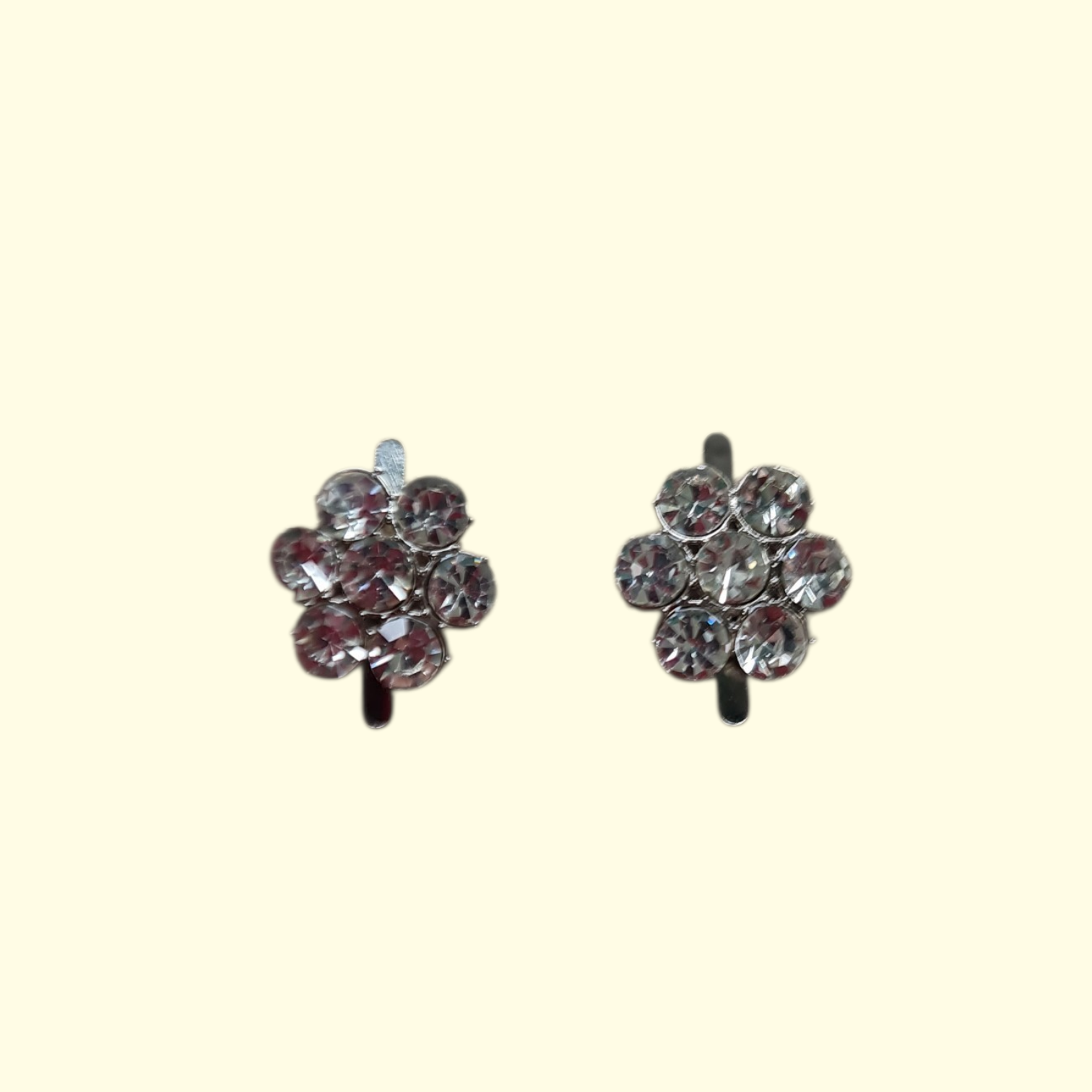 Silver Bling Flower Shoelace Charms