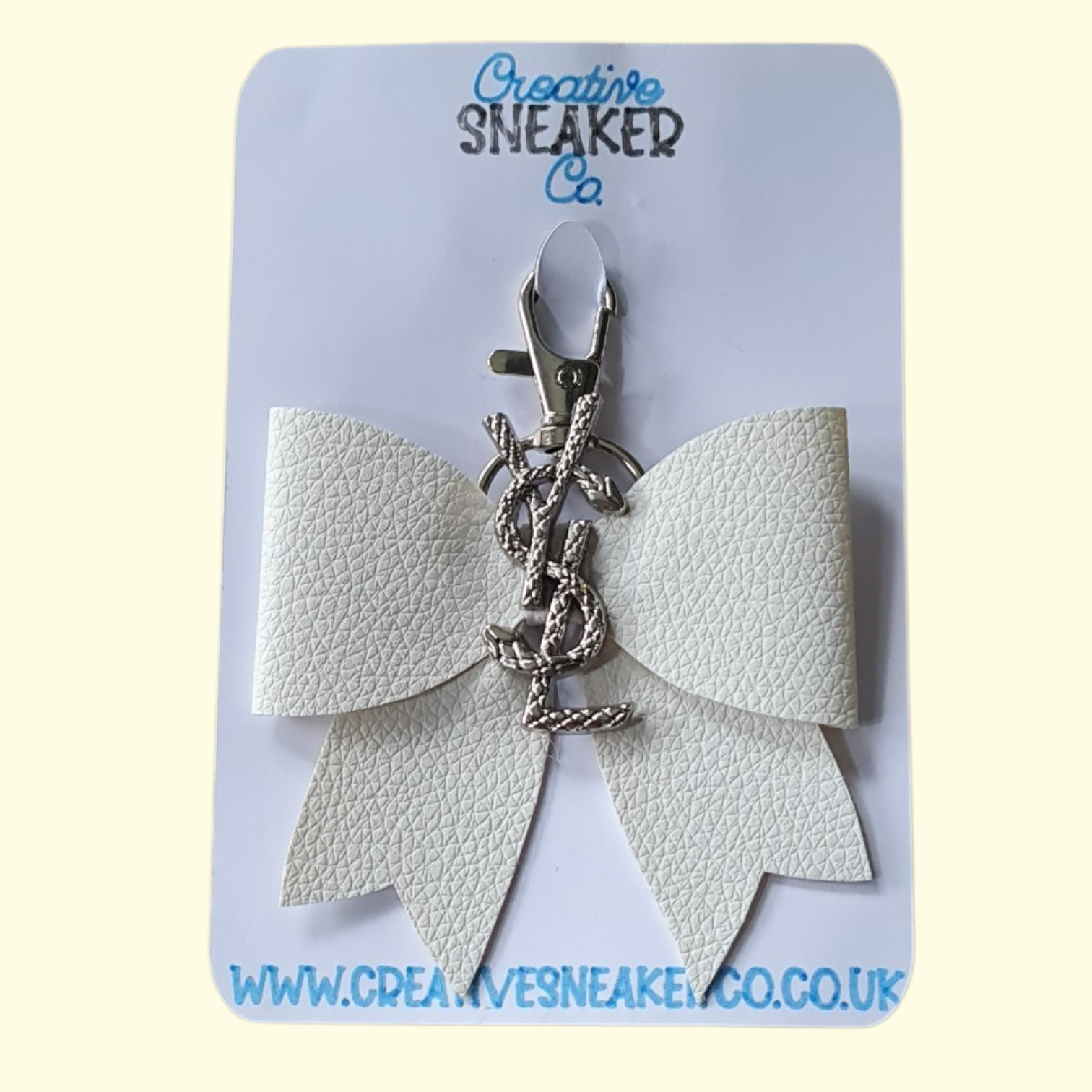 White Silver YSL Bag Charm