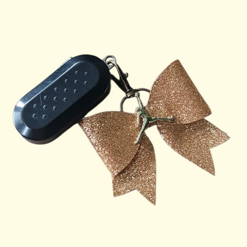Copper Glitter Gold Jumpman Bag Charm