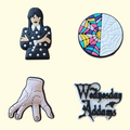Wednesday Addams Crocs Charms x4