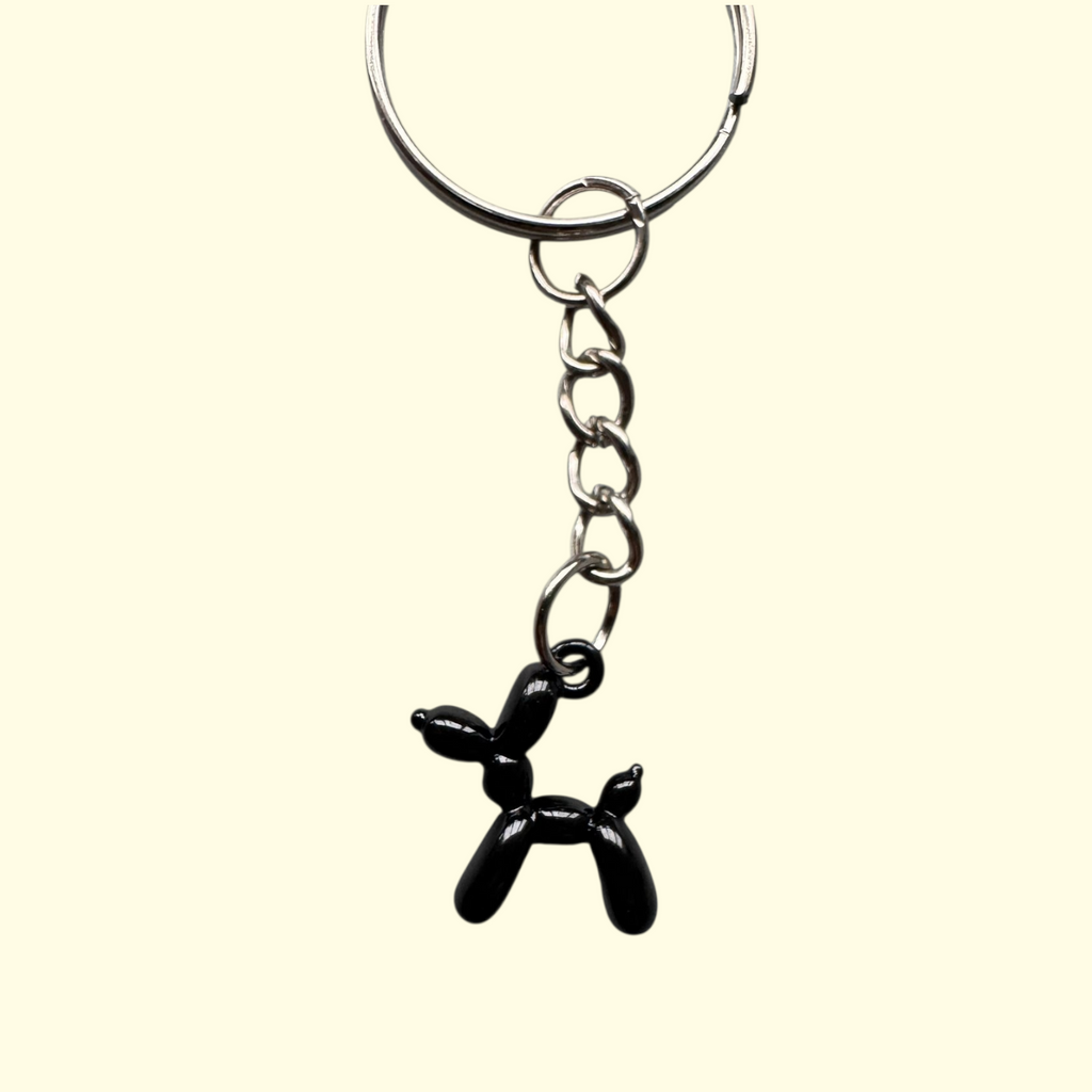 Balloon Dog Black Keyring