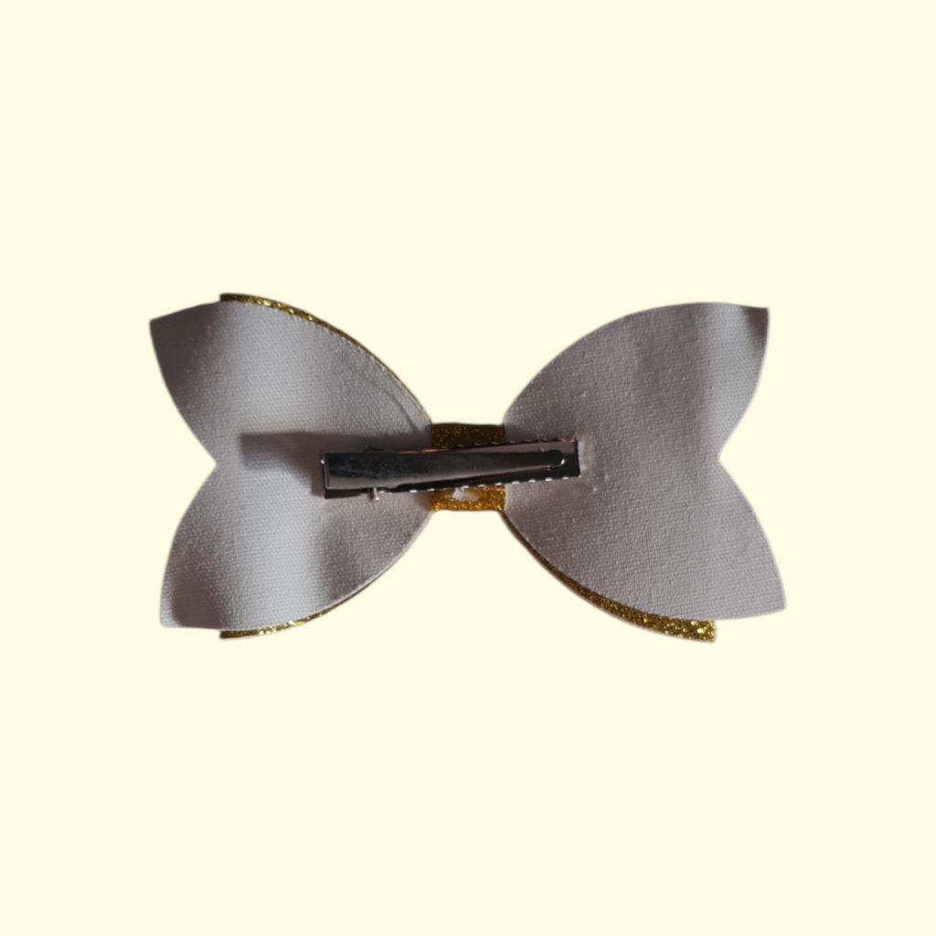 Gold Glitter Hair Bow