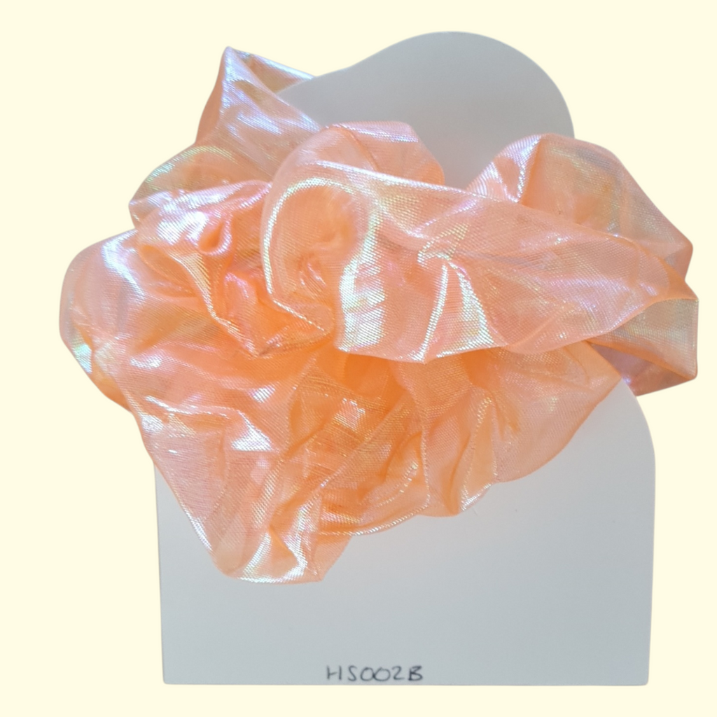 Puff Irridescent Orange Hair Scrunchie