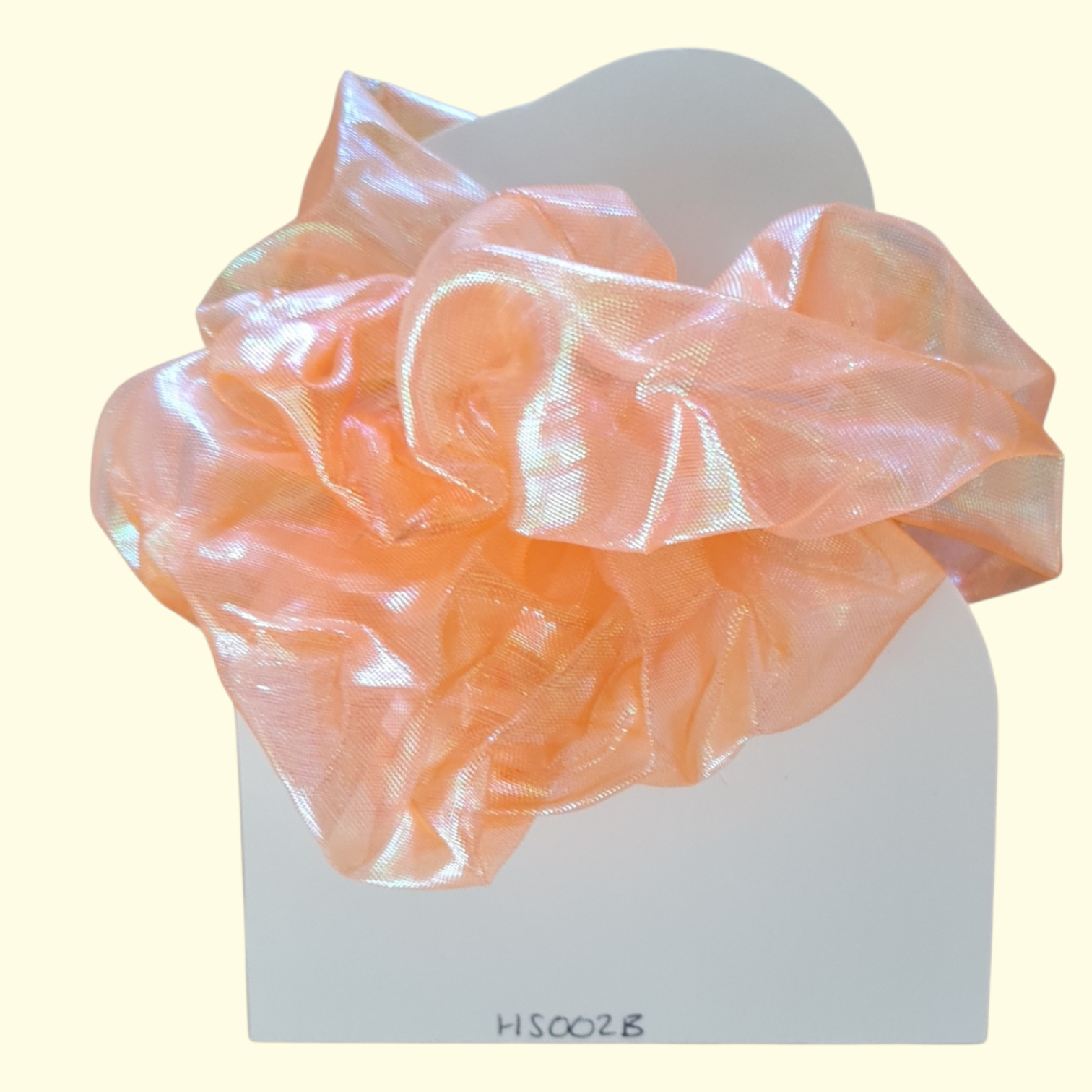 Puff Irridescent Orange Hair Scrunchie