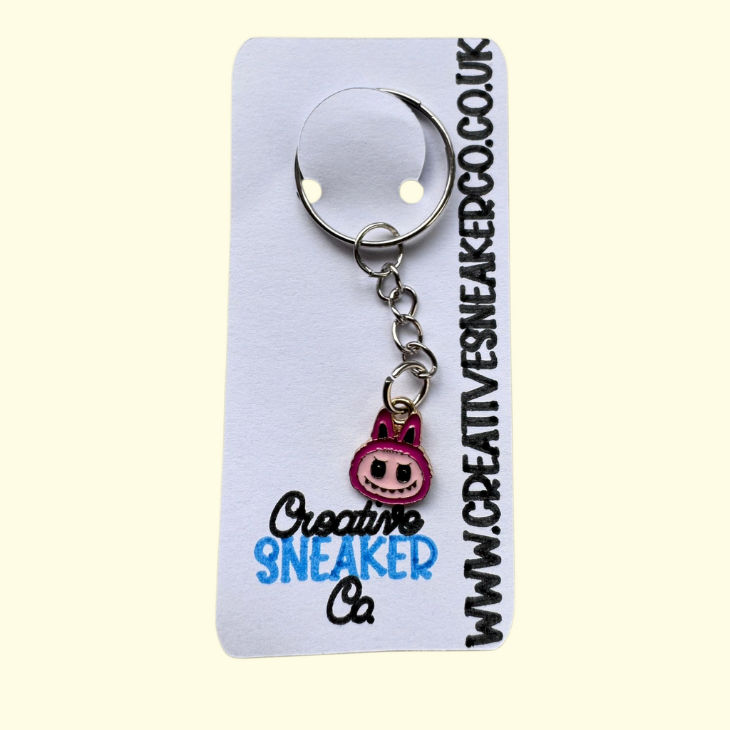 Labubu Face Pink Keyring