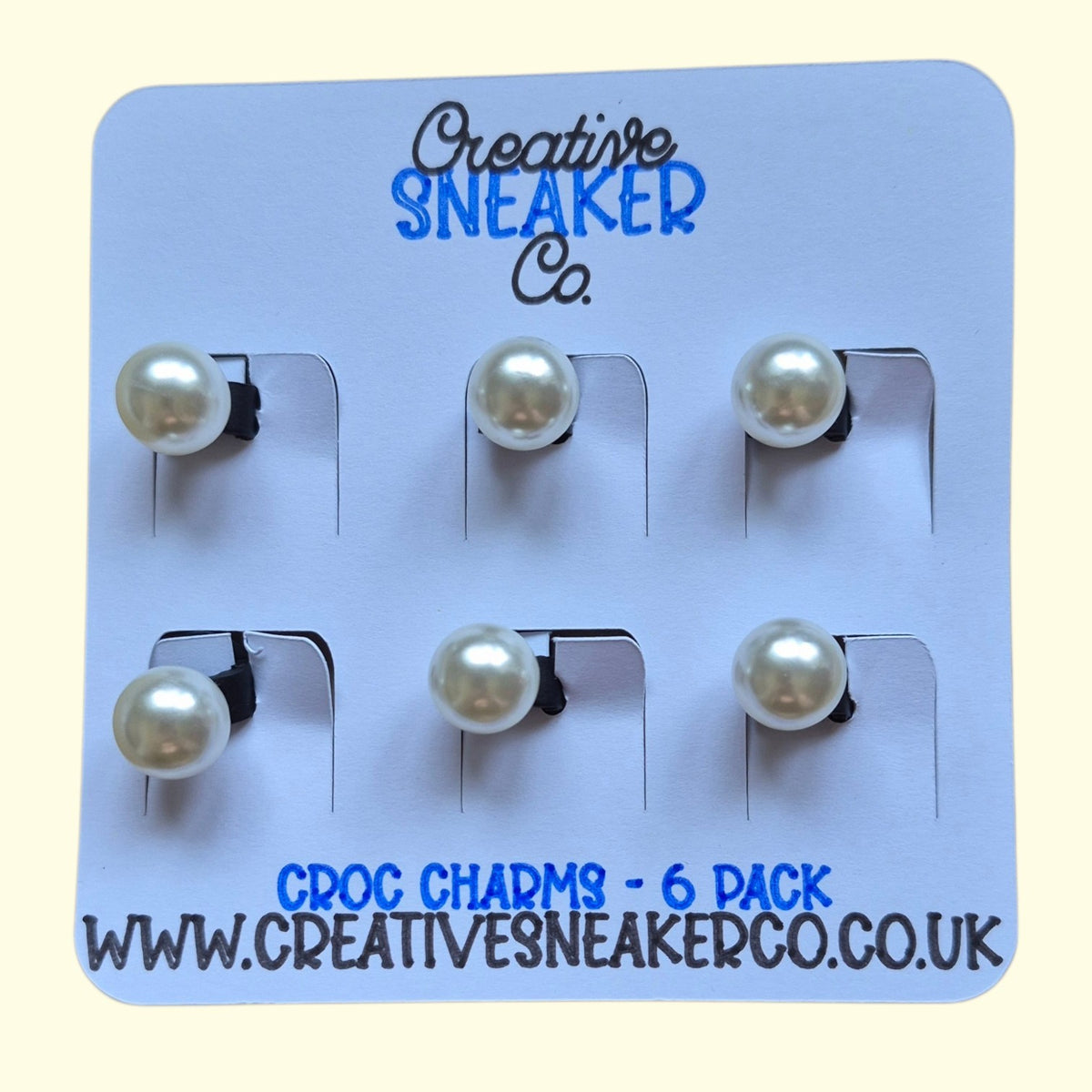 Pearl Crocs Charms x6