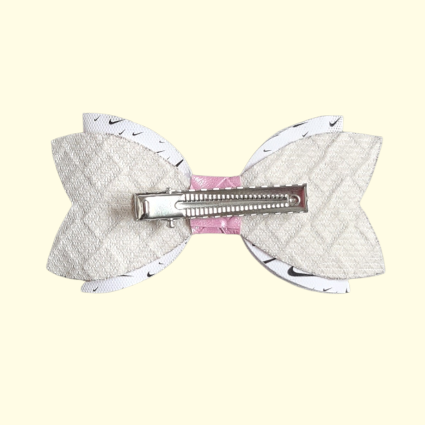 Swoosh Pink Cubes Hair Bow