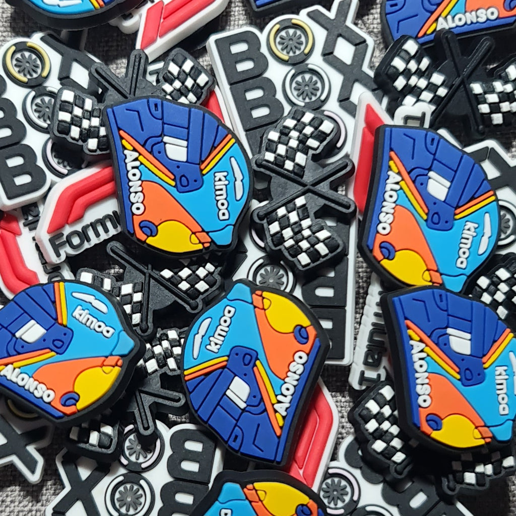 Formula 1 Alonso Crocs Charms x4