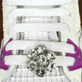 Silver Bling Flower Shoelace Charms