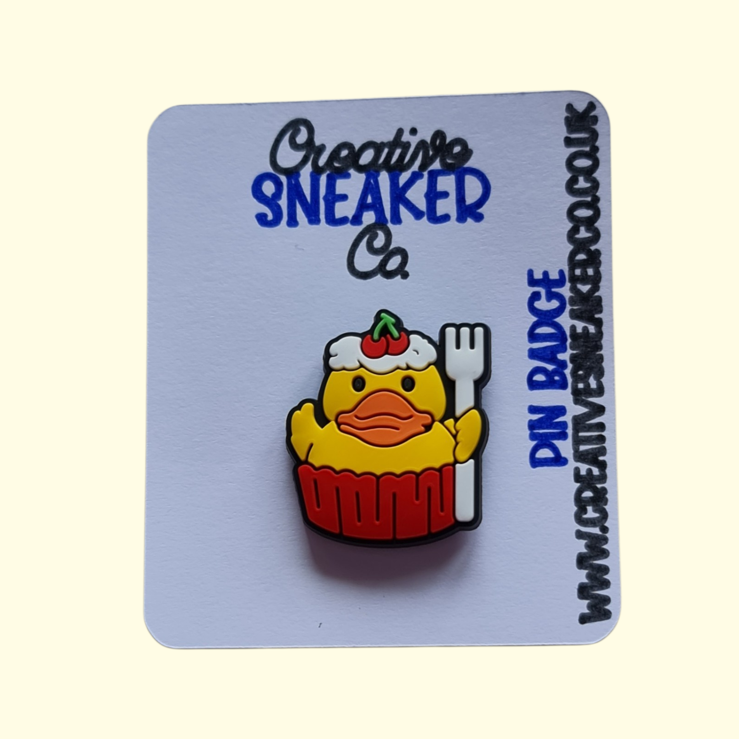 Duck Cupcake Pin Badge