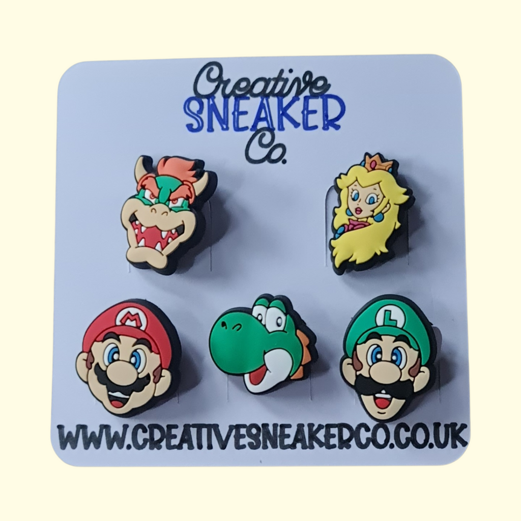 Super Mario Crocs Charms x5