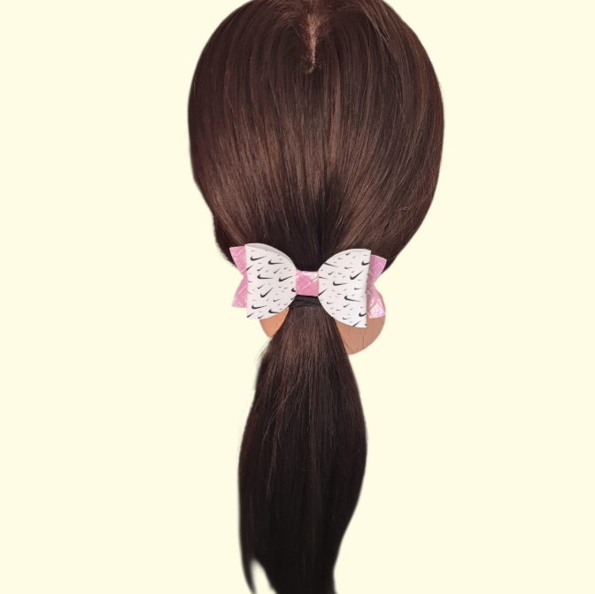 Swoosh Pink Cubes Hair Bow