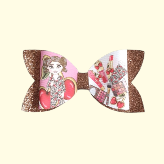 Makeup Brunette Standard Hair Bow