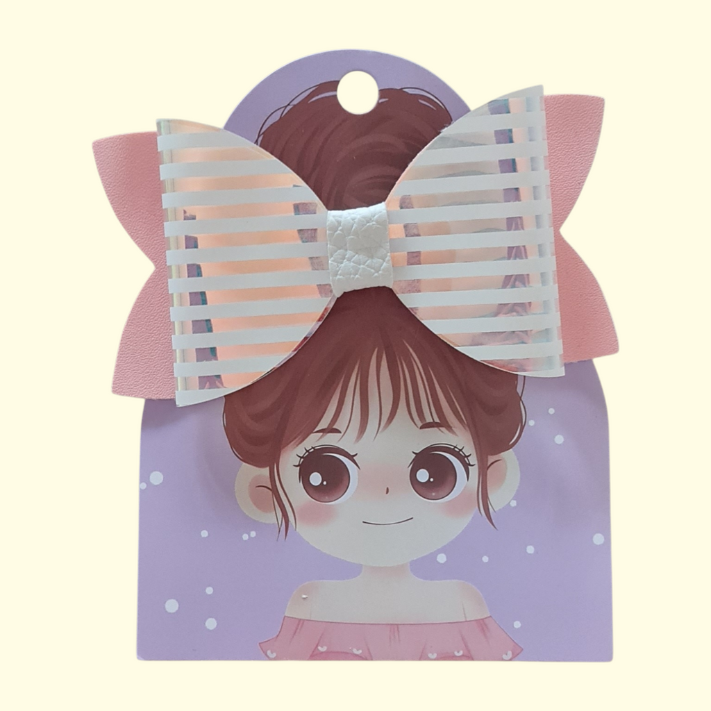 Irridescent Stripe Hair Bow